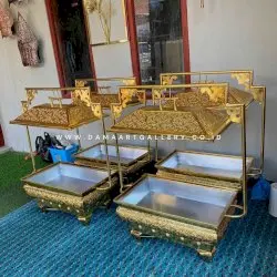 Chafing Dish Kuningan Tempat Prasmanan Ukir